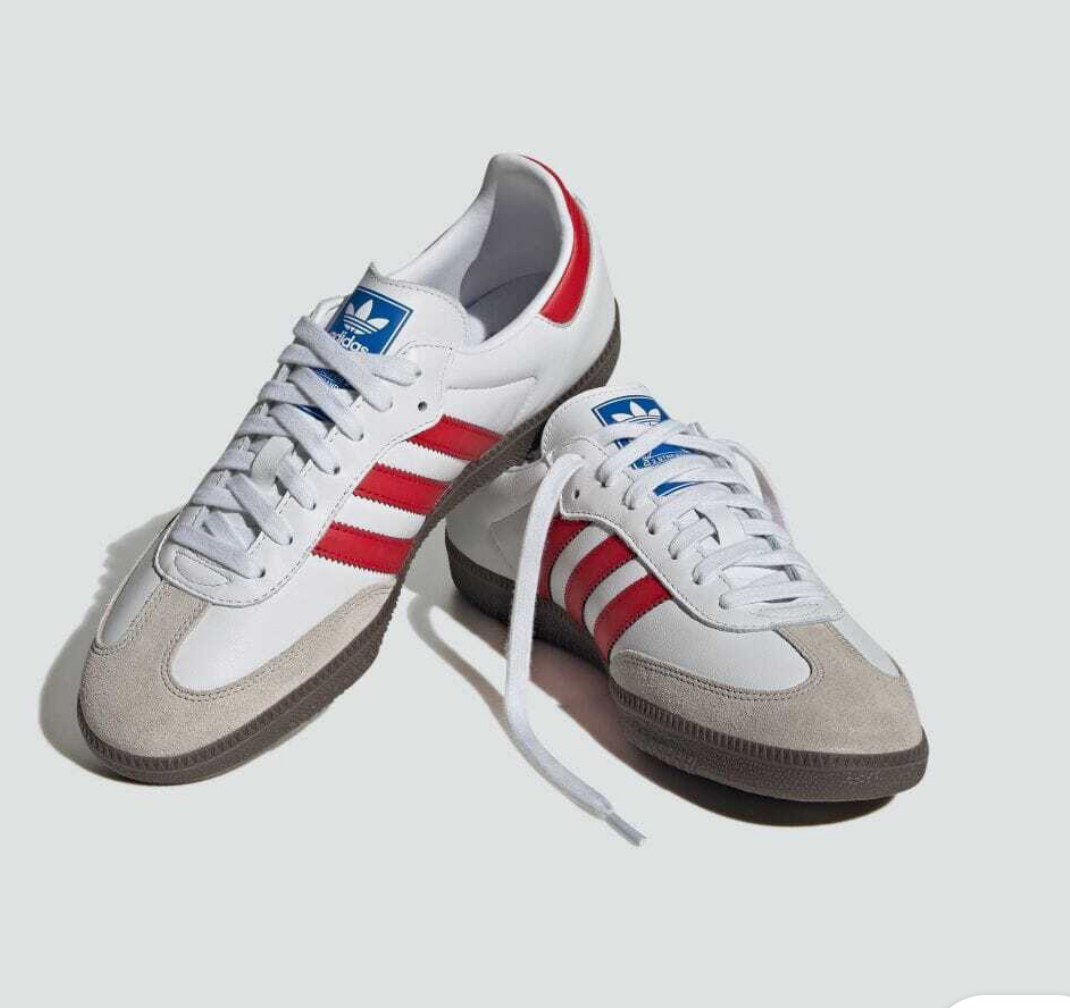 adidas samba branco vermelho