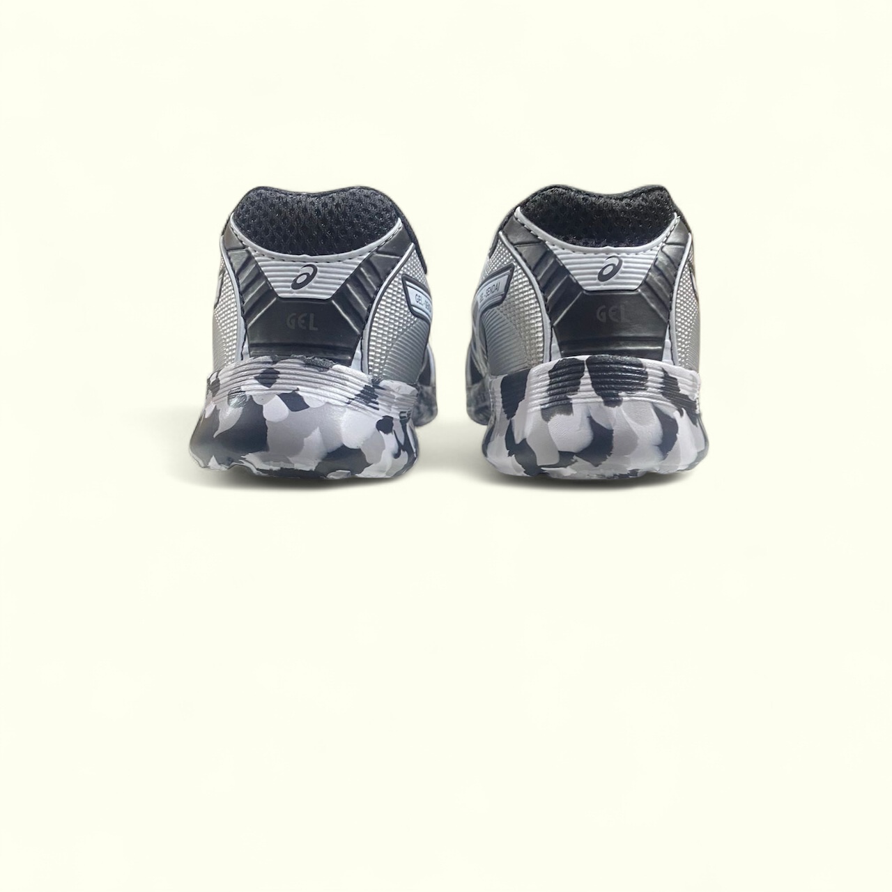 asics gel preto prata 